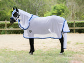 Summer Mesh Hood Combo - White with Sky and Navy Blue Trim